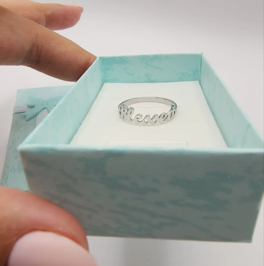 NEW Silver 'Blessed' Ring Fast Shipping 📦